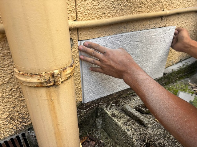 板材位置合わせ作業