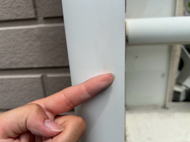 雨樋表面の劣化確認