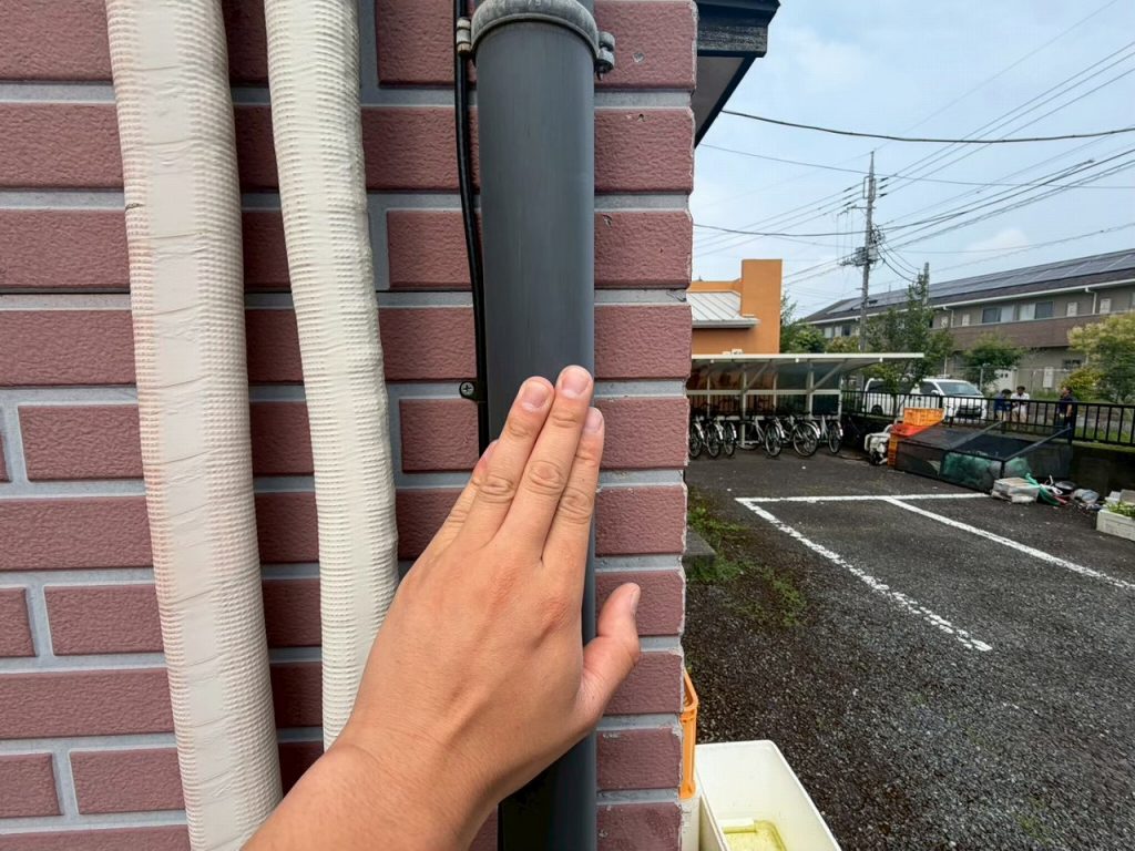 雨樋の表面劣化確認