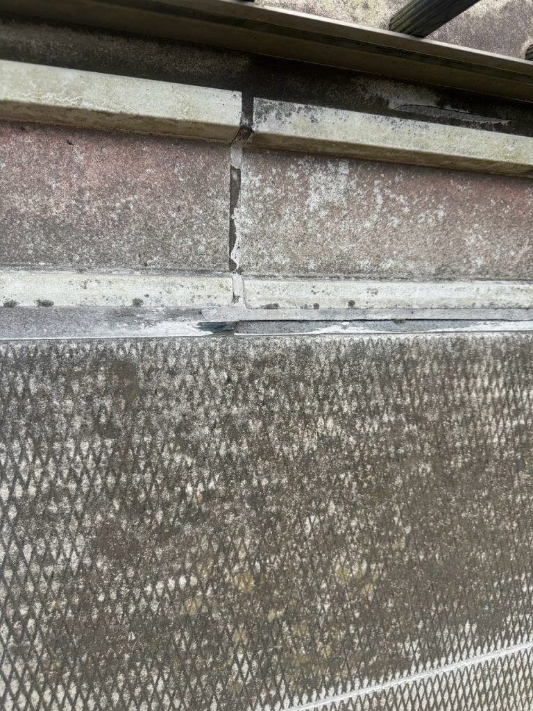 笠木継ぎ目の劣化