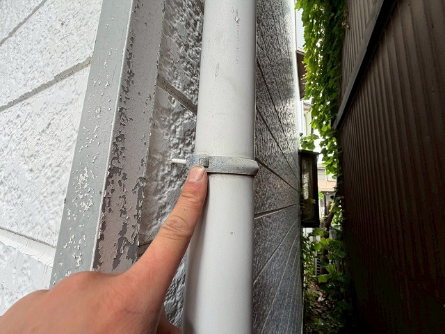 雨樋金具まわりの劣化