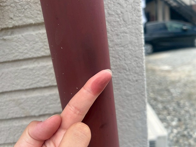 雨樋表面の劣化確認