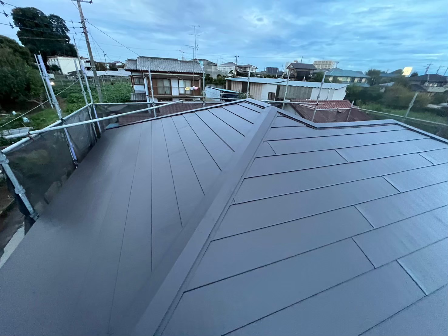 谷部分の仕上げと全体完成