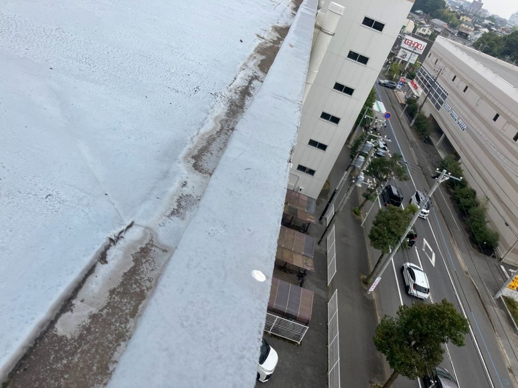 屋上端部の摩耗状況