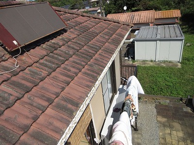 劣化が広がる屋根面
