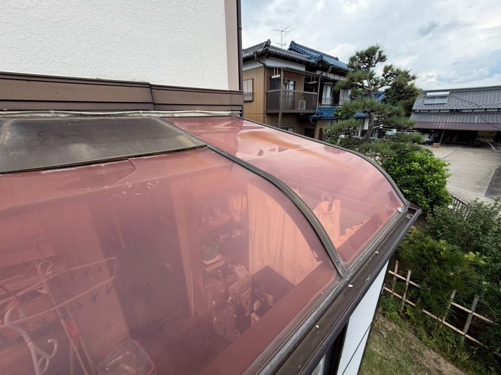 劣化差が見える屋根面