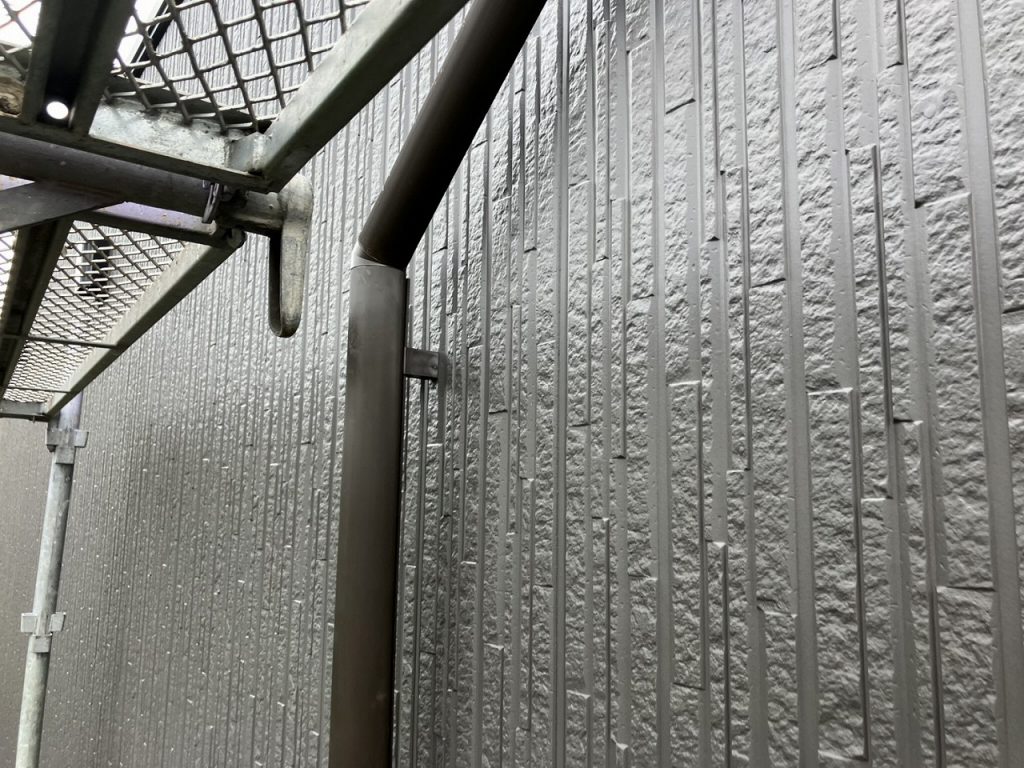復旧した竪樋接続部