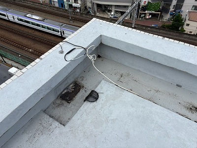 屋上防水面の全景