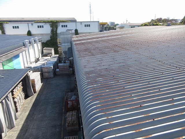 屋根端部の腐食拡大