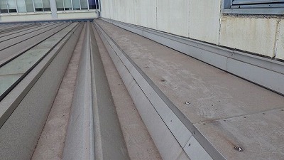 工場の折板屋根表面